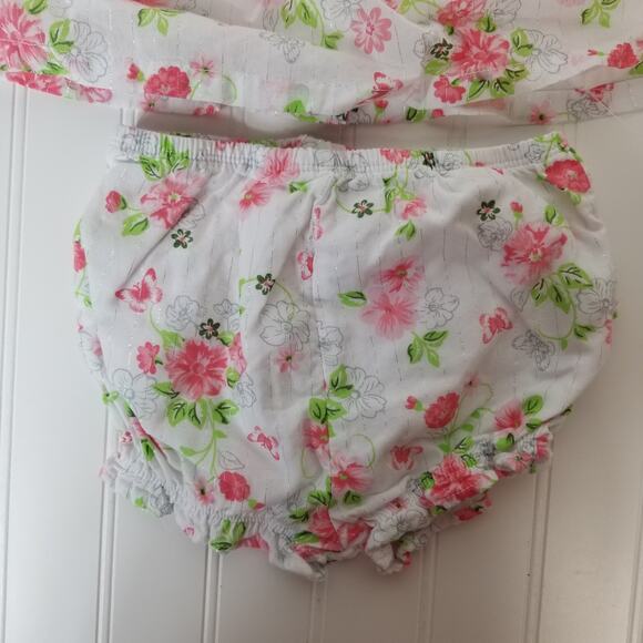 Little Me 12M Dress Bloomer Set Pink Floral - Picture 8 of 10
